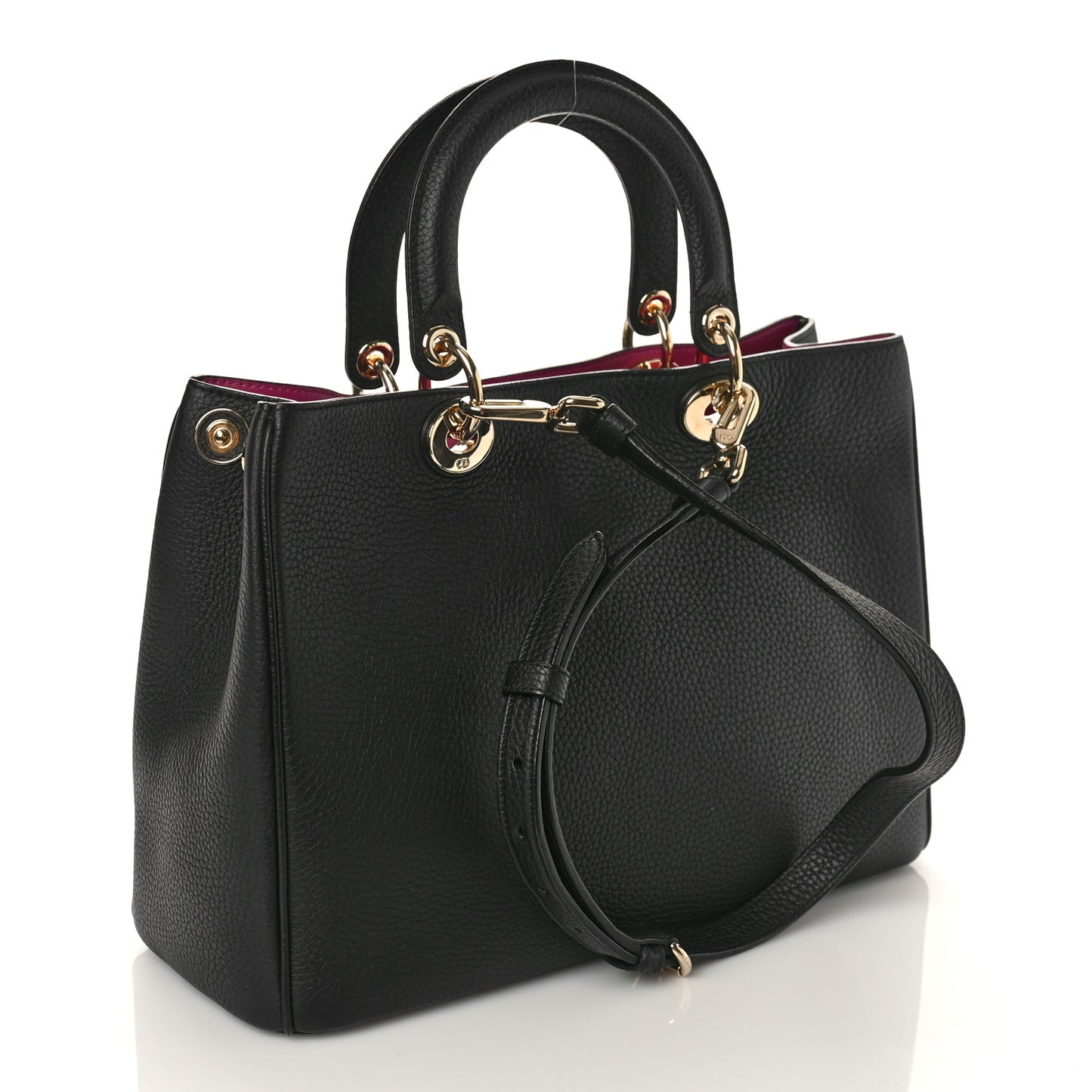 Bullcalf Medium Diorissimo Tote Black Rose Indien