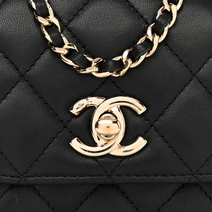 Chanel Lambskin Quilted Mini Trendy CC Chain Wallet Black 8 of 13