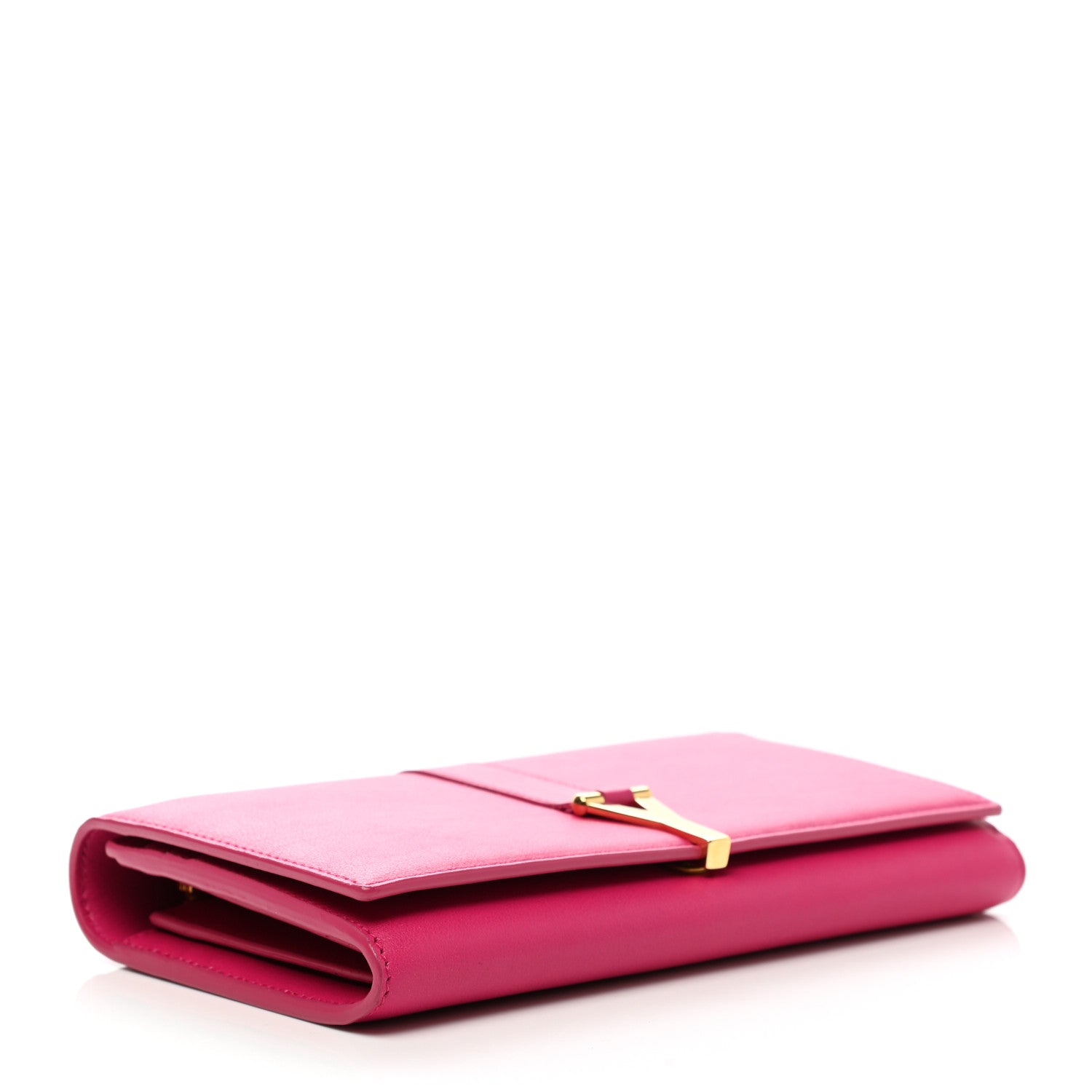 Saint Laurent Calfskin Classic Y Ligne Wallet Fuchsia 4 of 10