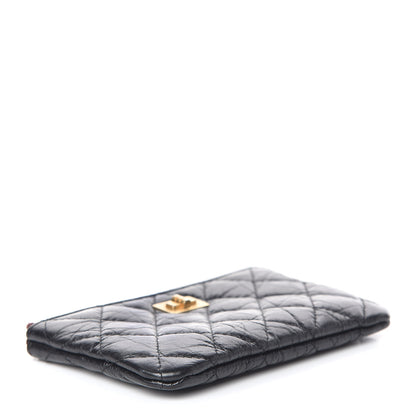 Chanel Aged Calfskin Quilted Small Reissue Cosmetic Case Black 4 of 8