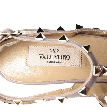 Valentino Garavani Patent Rockstud Ankle Strap Pumps 40 Poudre 7 of 7