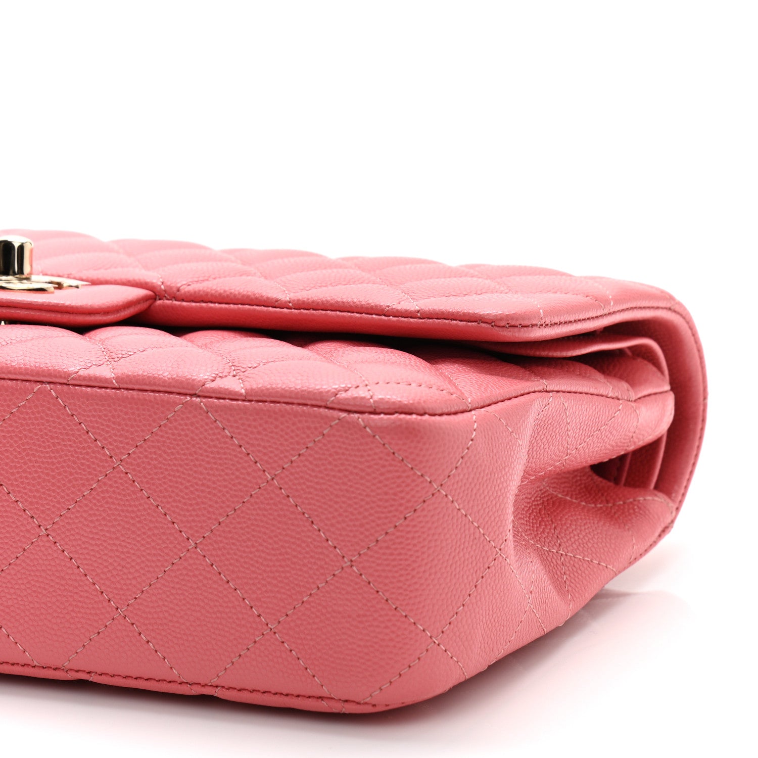 Chanel Caviar Quilted Medium Double Flap Pink 10 of 10