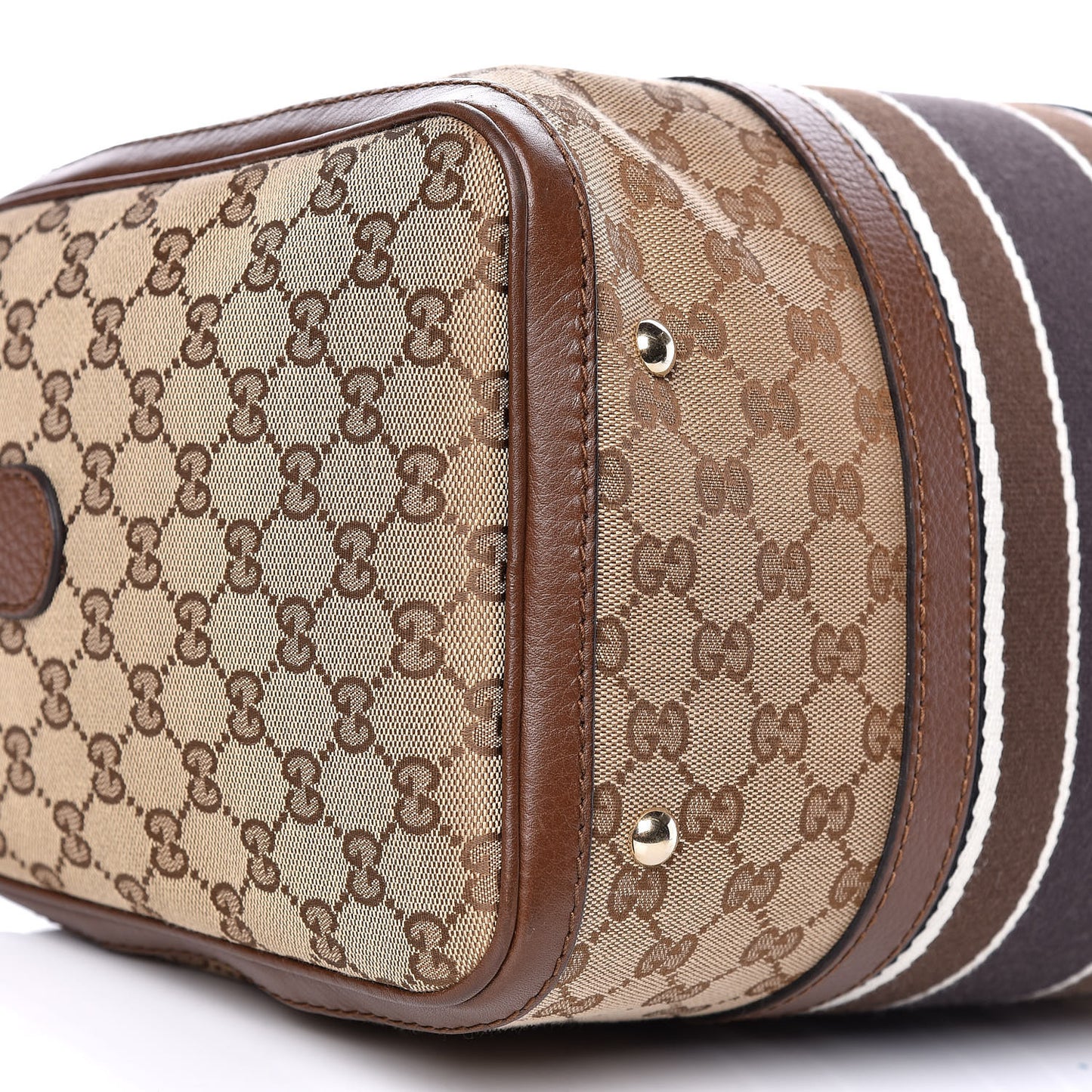 Monogram Web Medium Boston Dark Brown