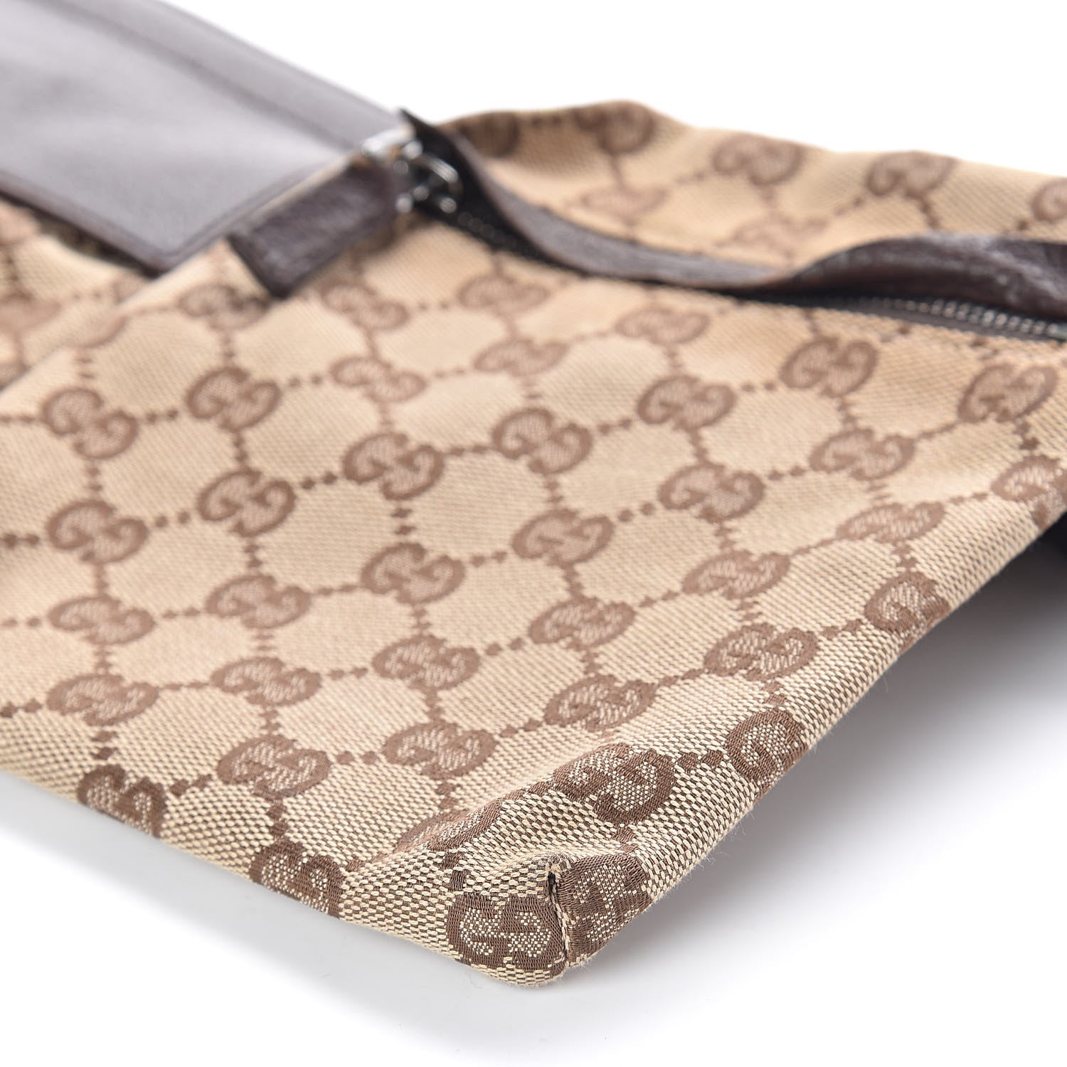 Gucci GG Monogram Web Double Pocket Belt Bag Dark Brown 9 of 9