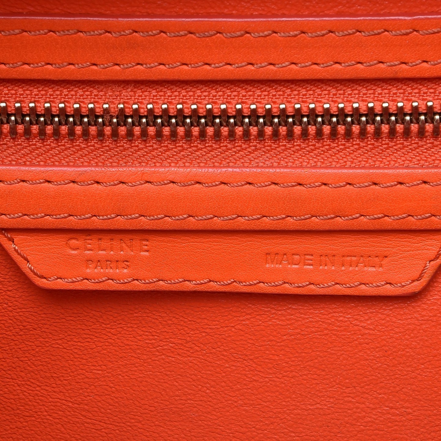 Smooth Calfskin Mini Luggage Bright Orange