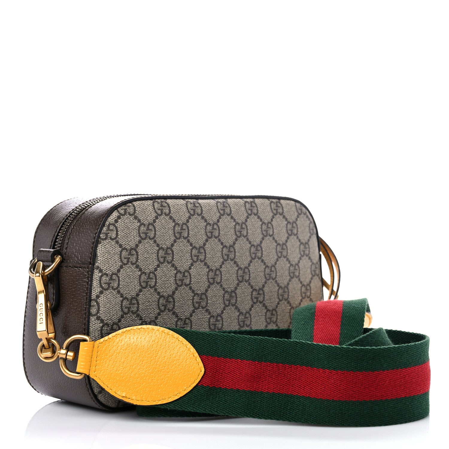 Gucci GG Supreme Monogram Web Neo Vintage Shoulder Bag Beige New Acero Crop 3 of 9