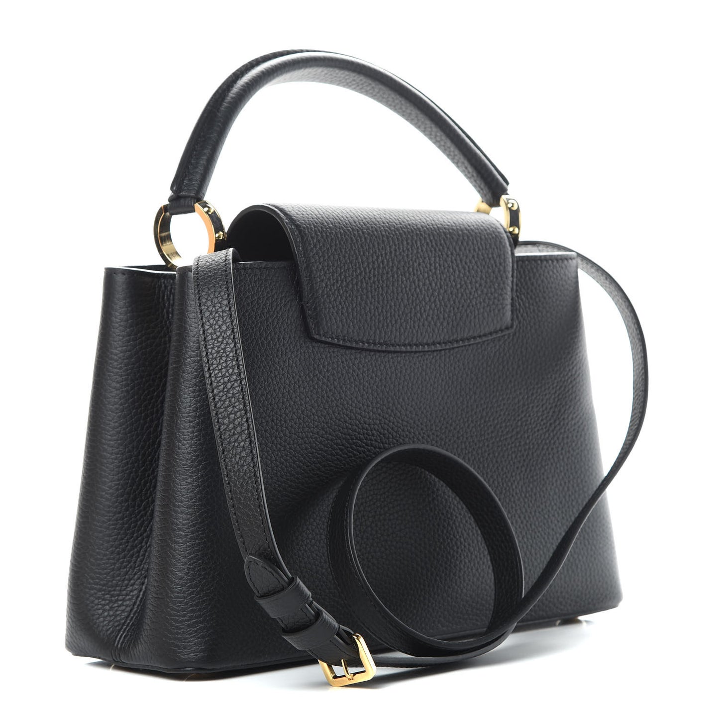 Taurillon Studded Sol Capucines PM Black