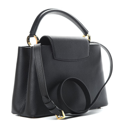 Louis Vuitton Taurillon Studded Sol Capucines PM Black 3 of 11