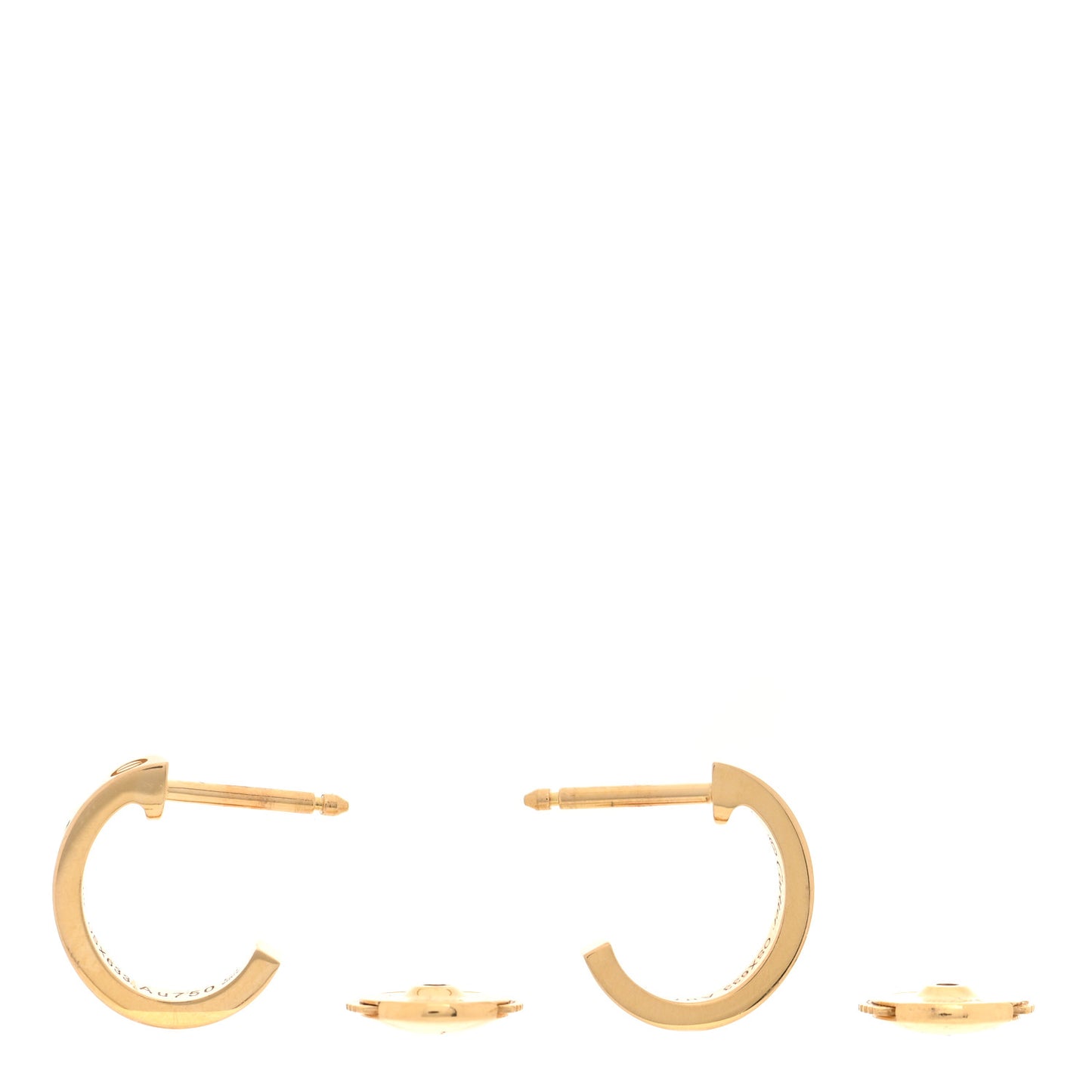 18K Yellow Gold Small LOVE Hoop Earrings