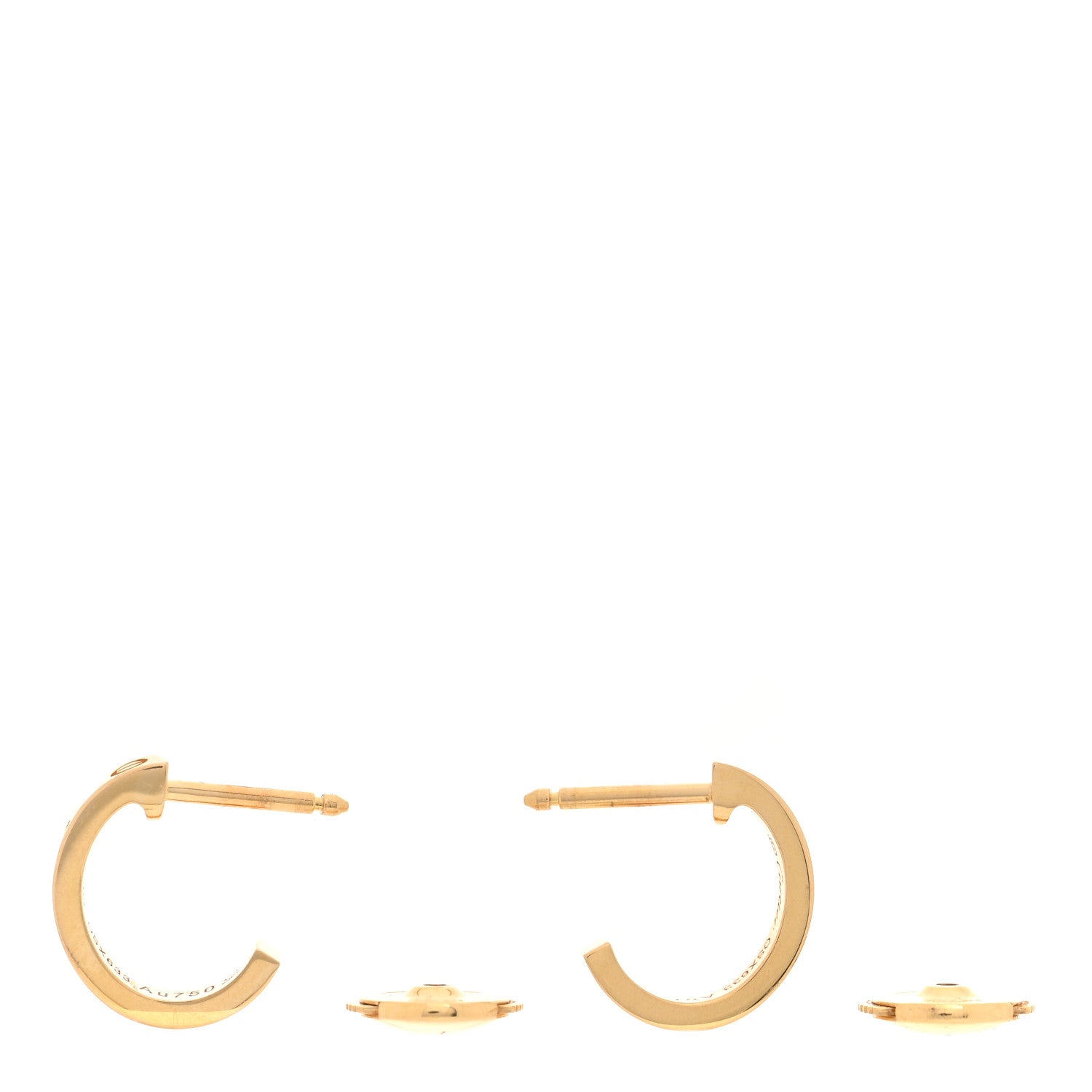 Cartier 18K Yellow Gold Small LOVE Hoop Earrings 4 of 4