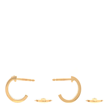 Cartier 18K Yellow Gold Small LOVE Hoop Earrings 4 of 4