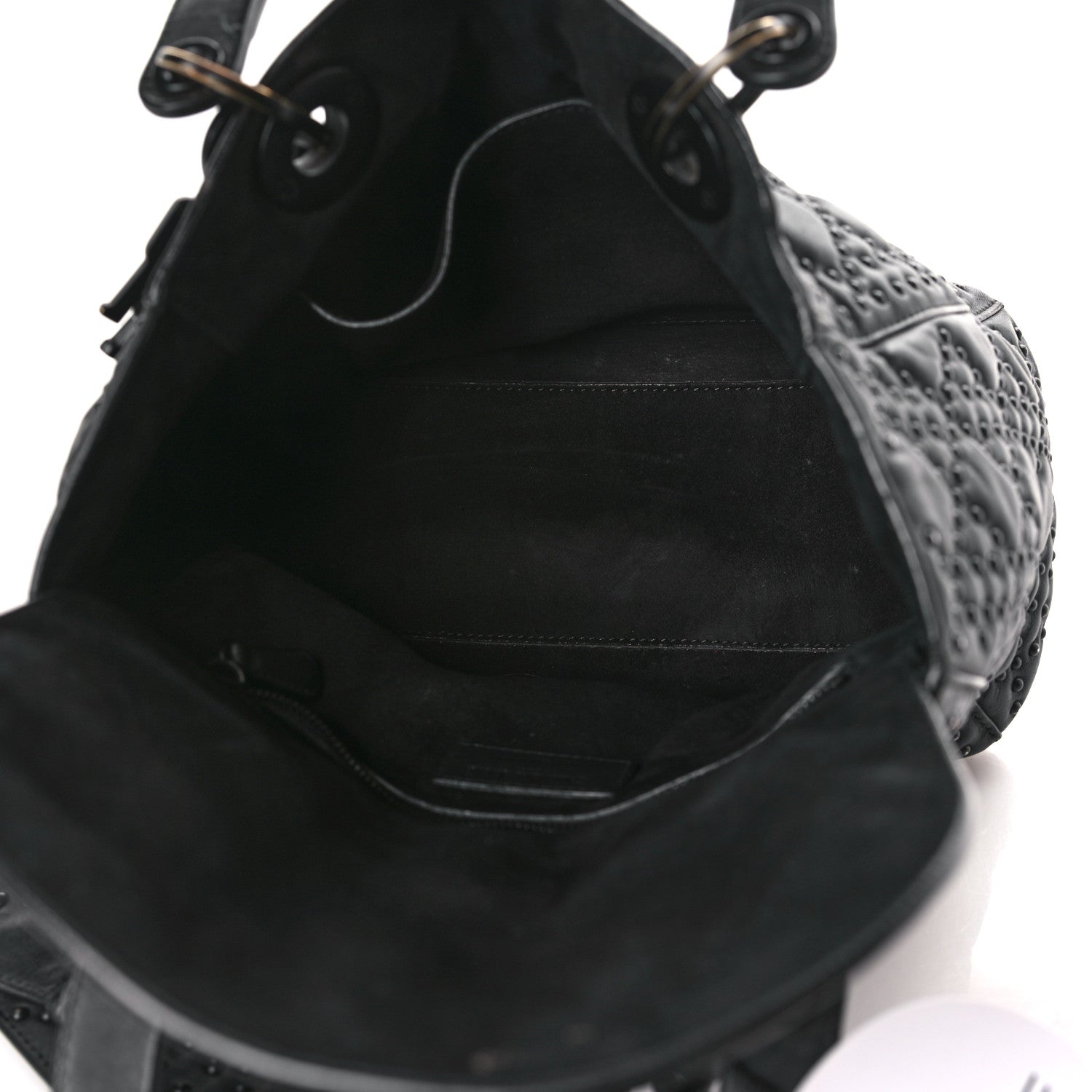 Christian Dior UItra Matte Calfskin Cannage Studded Medium Supple Lady Dior Black Black 5 of 10