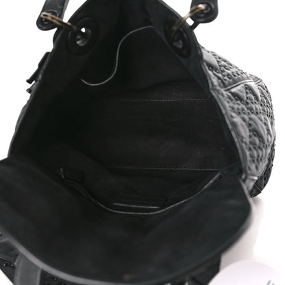 Christian Dior UItra Matte Calfskin Cannage Studded Medium Supple Lady Dior Black Black 5 of 10