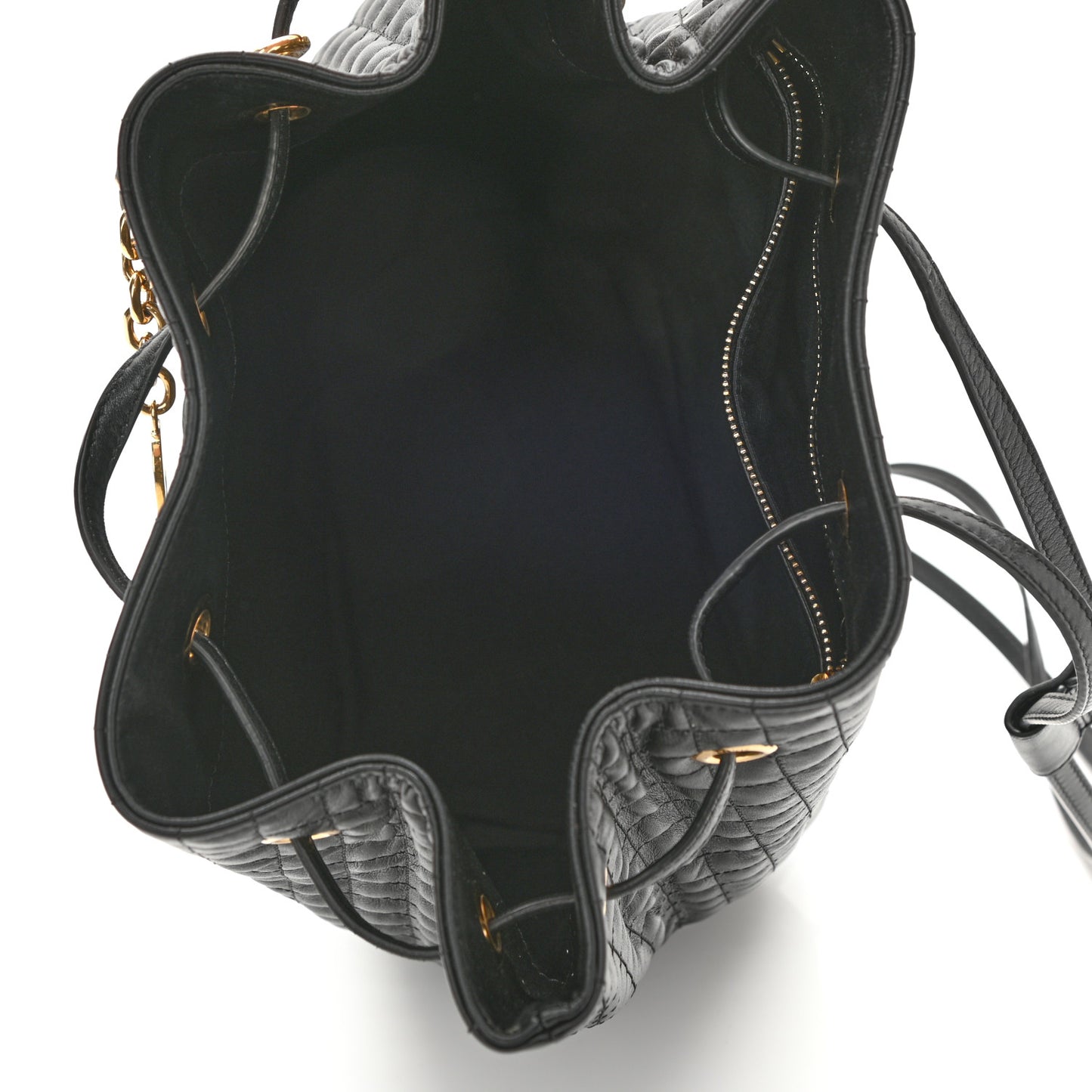 Calfskin Quilted Small C Backpack Black