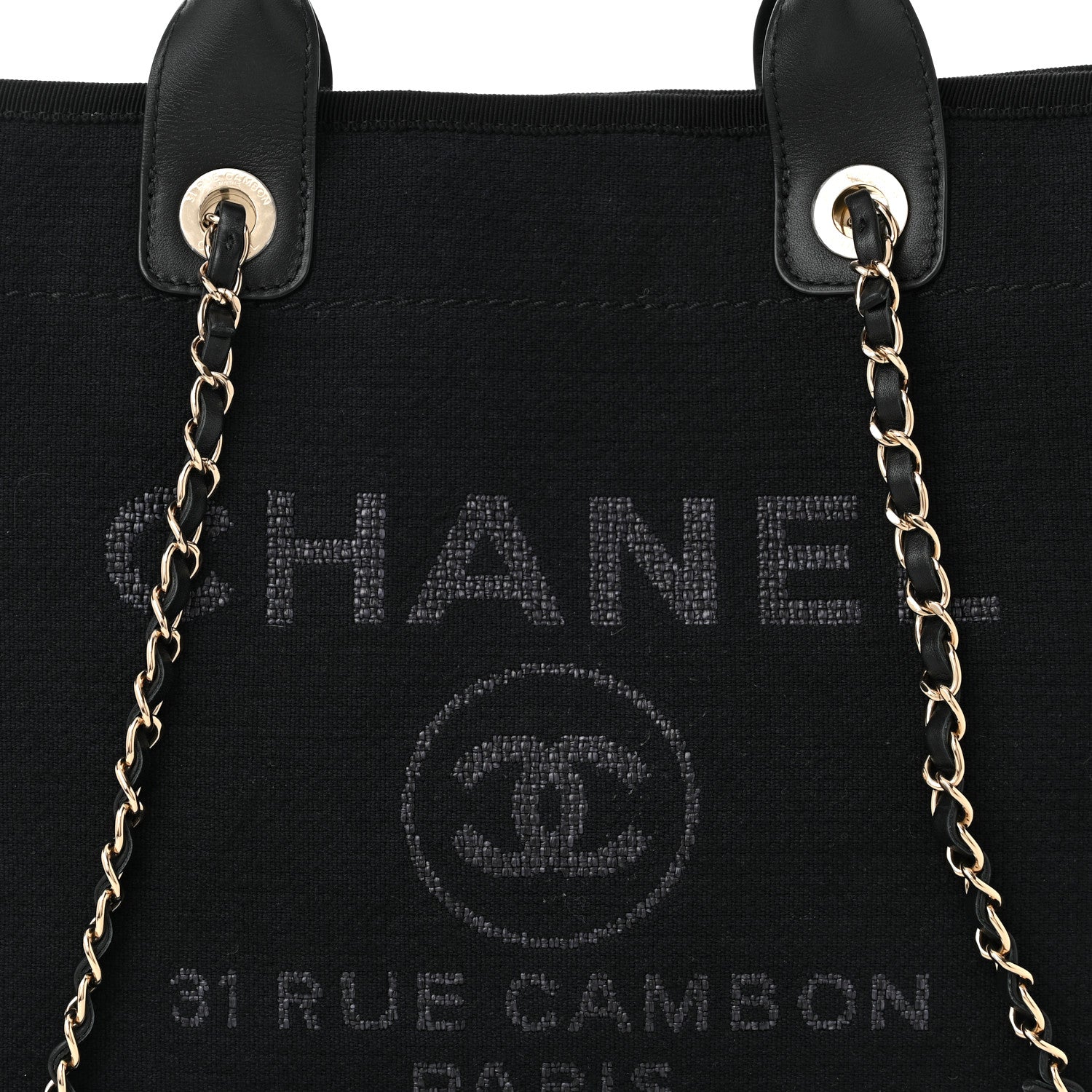 Chanel Mixed Fibers Small Deauville Tote Black 9 of 12