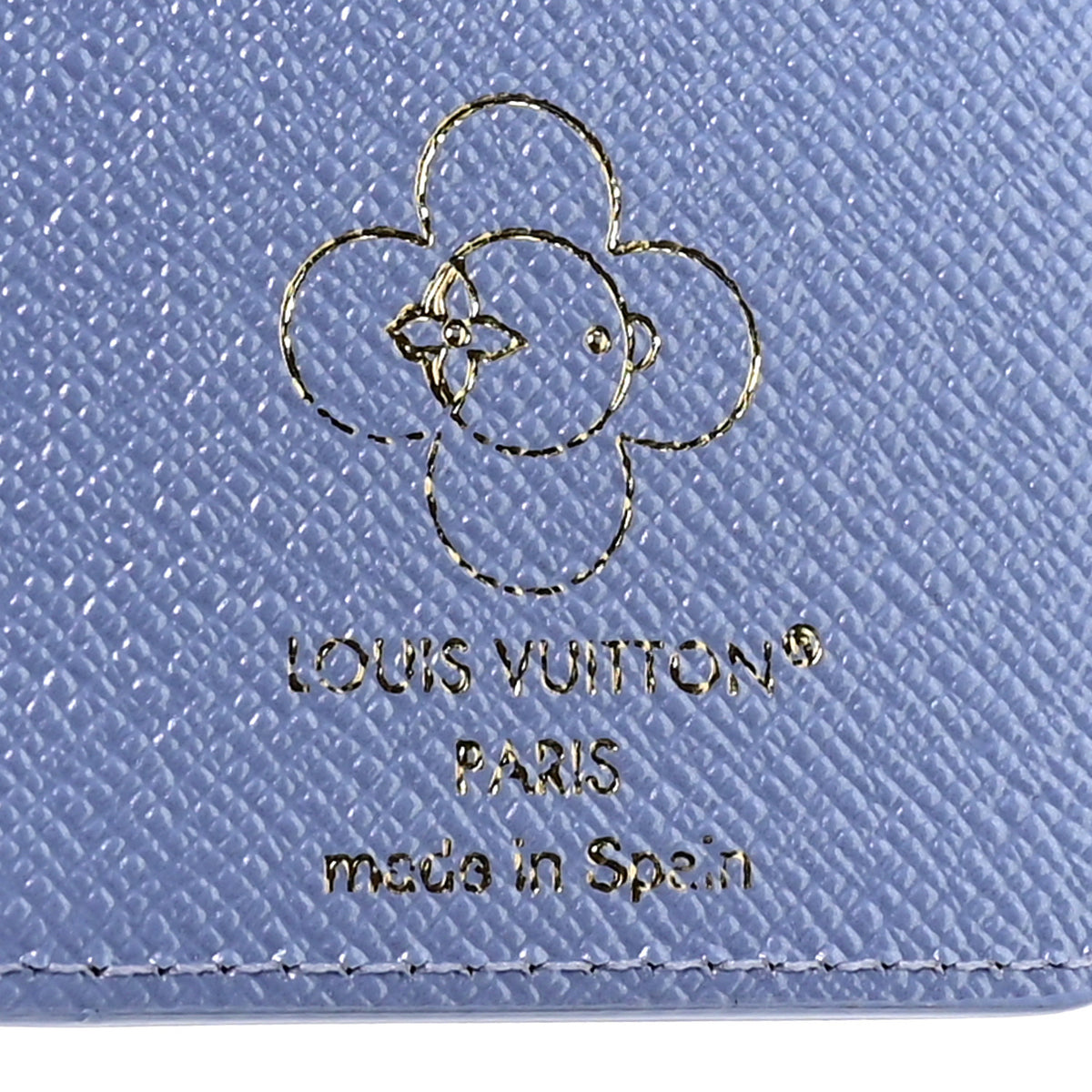 Monogram Magnet Vivienne Card Holder Blue Frost