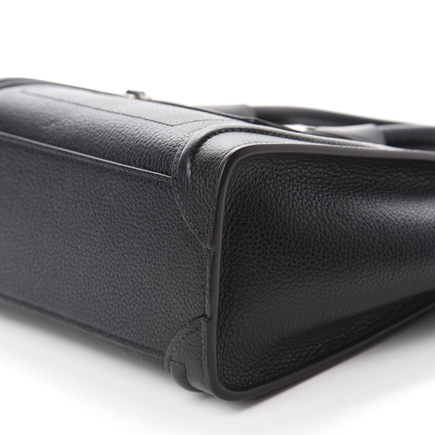 Drummed Calfskin Nano Luggage Black