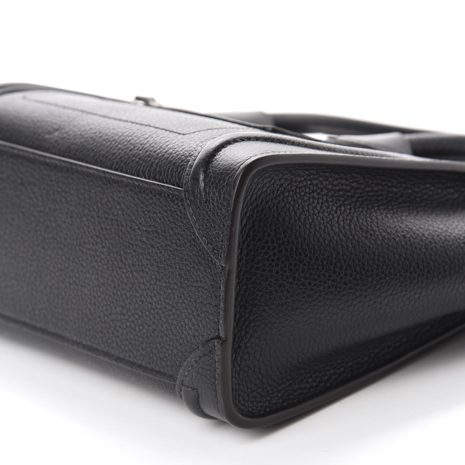 Celine Drummed Calfskin Nano Luggage Black 8 of 10