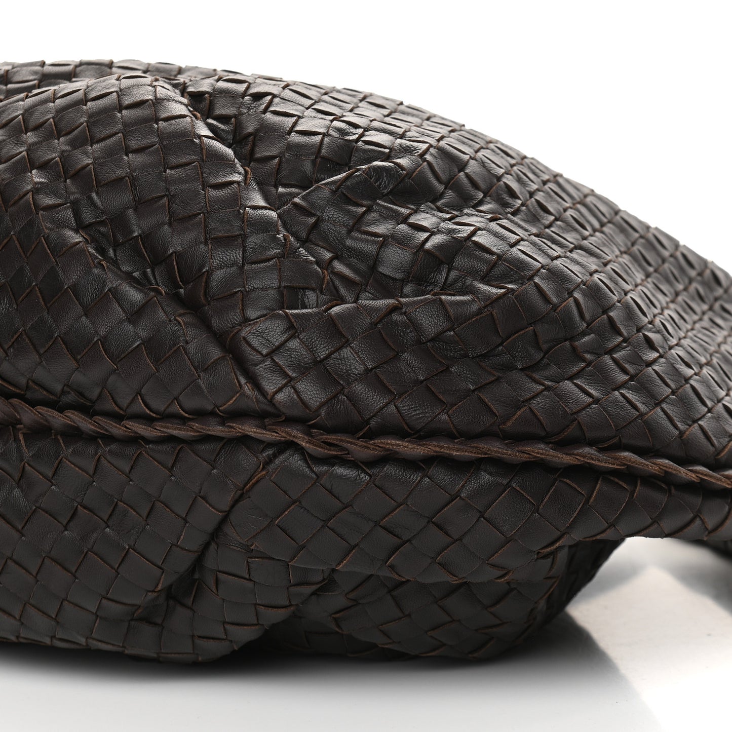 Nappa Intrecciato Medium Veneta Hobo Ebano