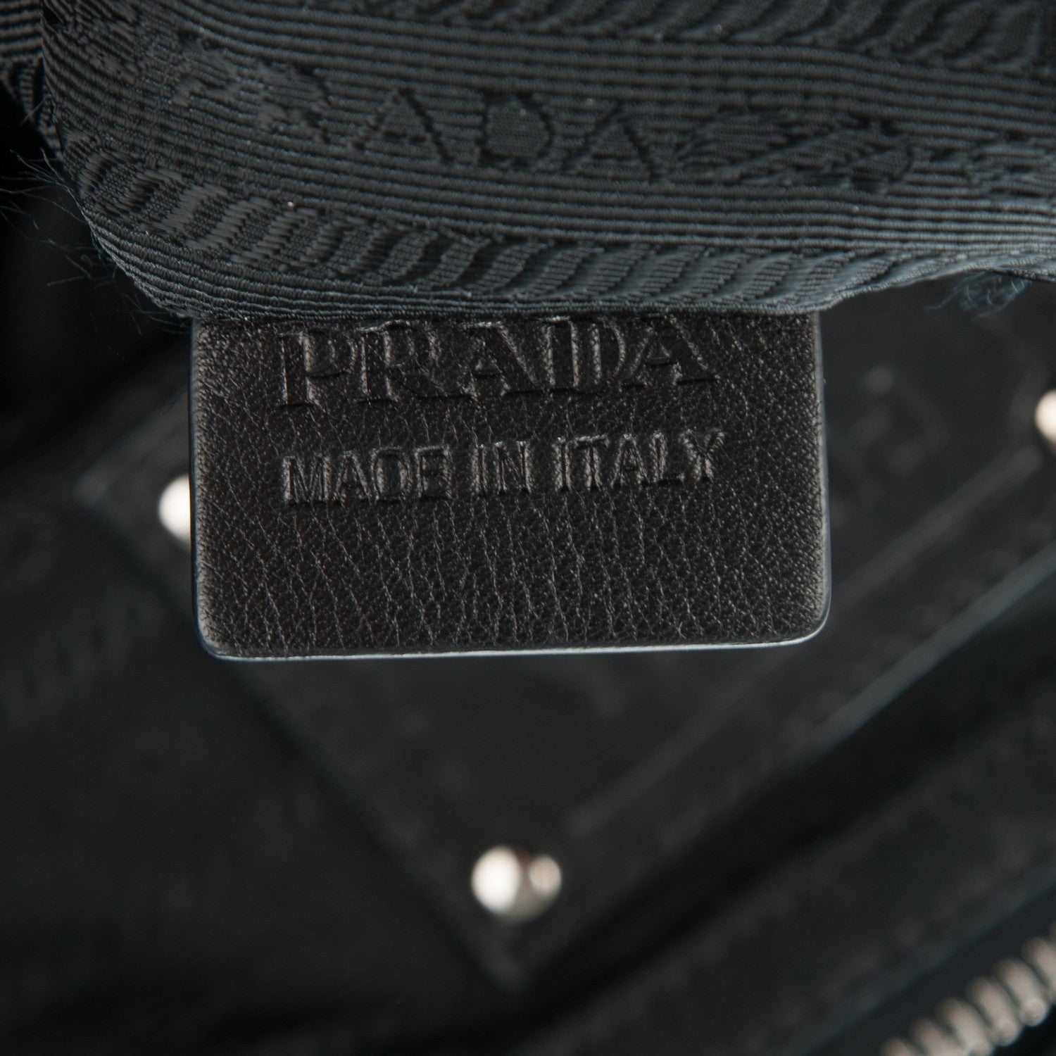 Prada Nappa Tessuto Nylon Mordore Stripes Shoulder Bag Nero Black 7 of 8