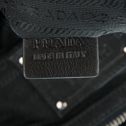 Prada Nappa Tessuto Nylon Mordore Stripes Shoulder Bag Nero Black 7 of 8
