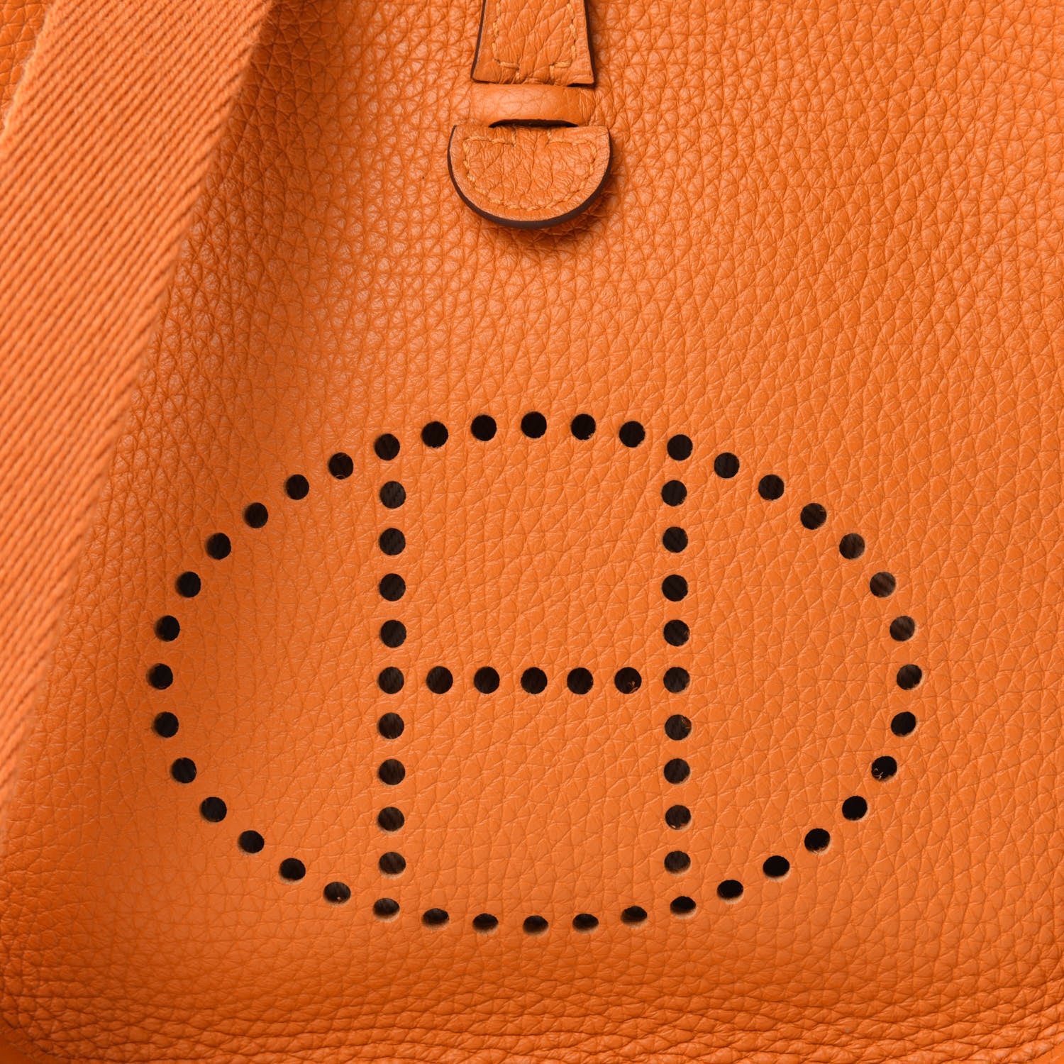 Hermes Taurillon Clemence Evelyne TPM Abricot 10 of 10