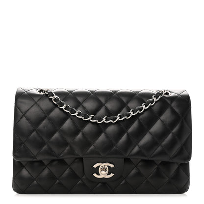 Chanel Lambskin Quilted Medium Double Flap Black 1 of 15