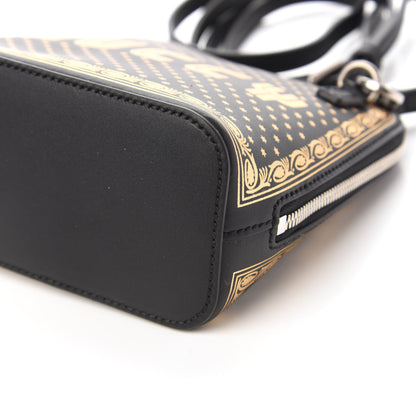 Gucci X SEGA Calfskin GUCCY Stars Mini Dome Shoulder Bag Black Gold 7 of 10
