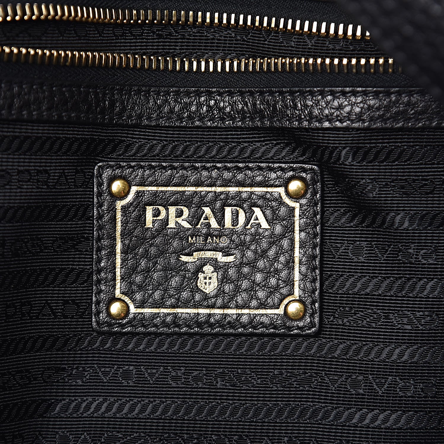 Prada Vitello Daino Tote Black 6 of 14