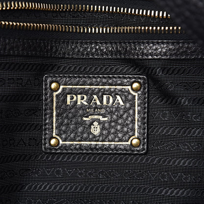 Prada Vitello Daino Tote Black 6 of 14
