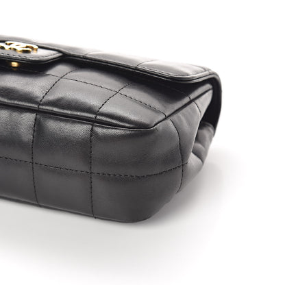 Chanel Lambskin Quilted Mini Chocolate Bar Camellia Flap Black 10 of 11