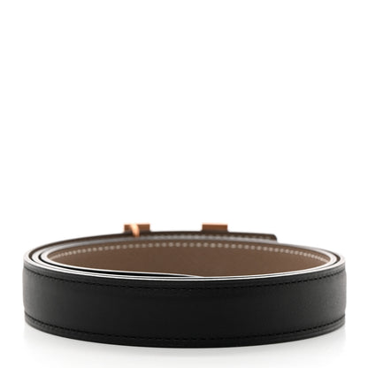 Hermes Swift Epsom 24mm Mini Constance H Belt 85 34 Black Etoupe 3 of 8