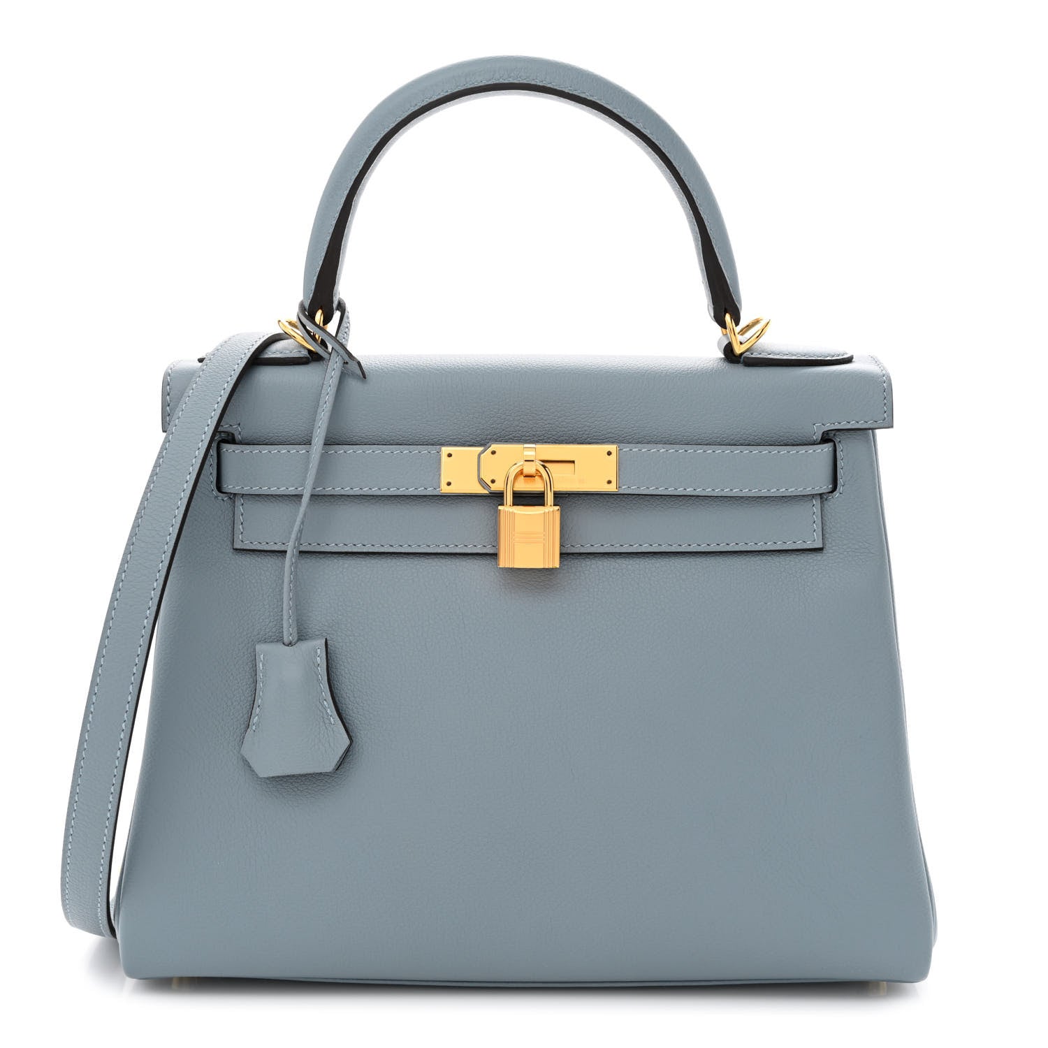 Hermes Evercolor Kelly Retourne 28 Bleu Lin 1 of 11