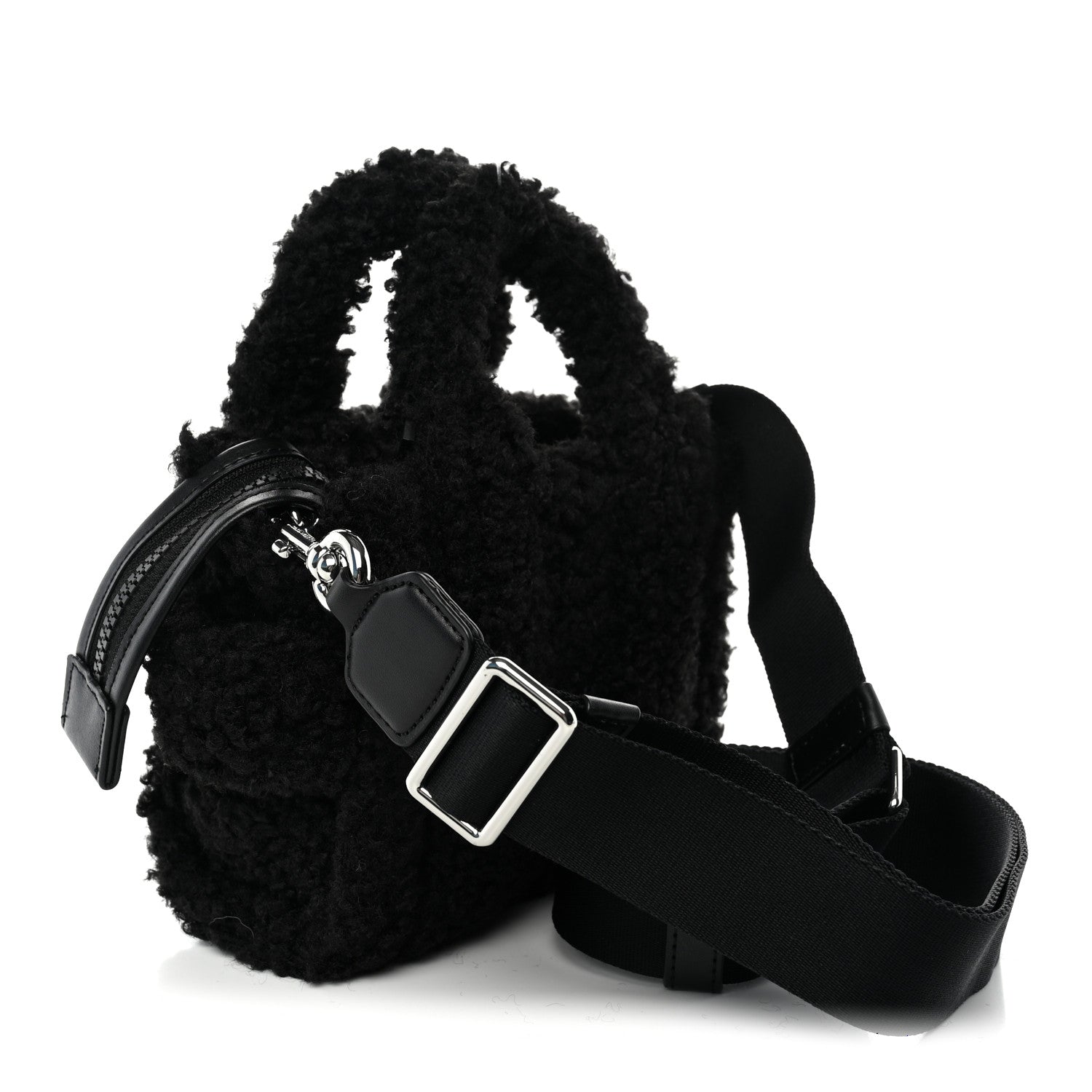 Marc Jacobs Polyester Cotton Mini The Teddy Traveler Tote Bag Black 2 of 9