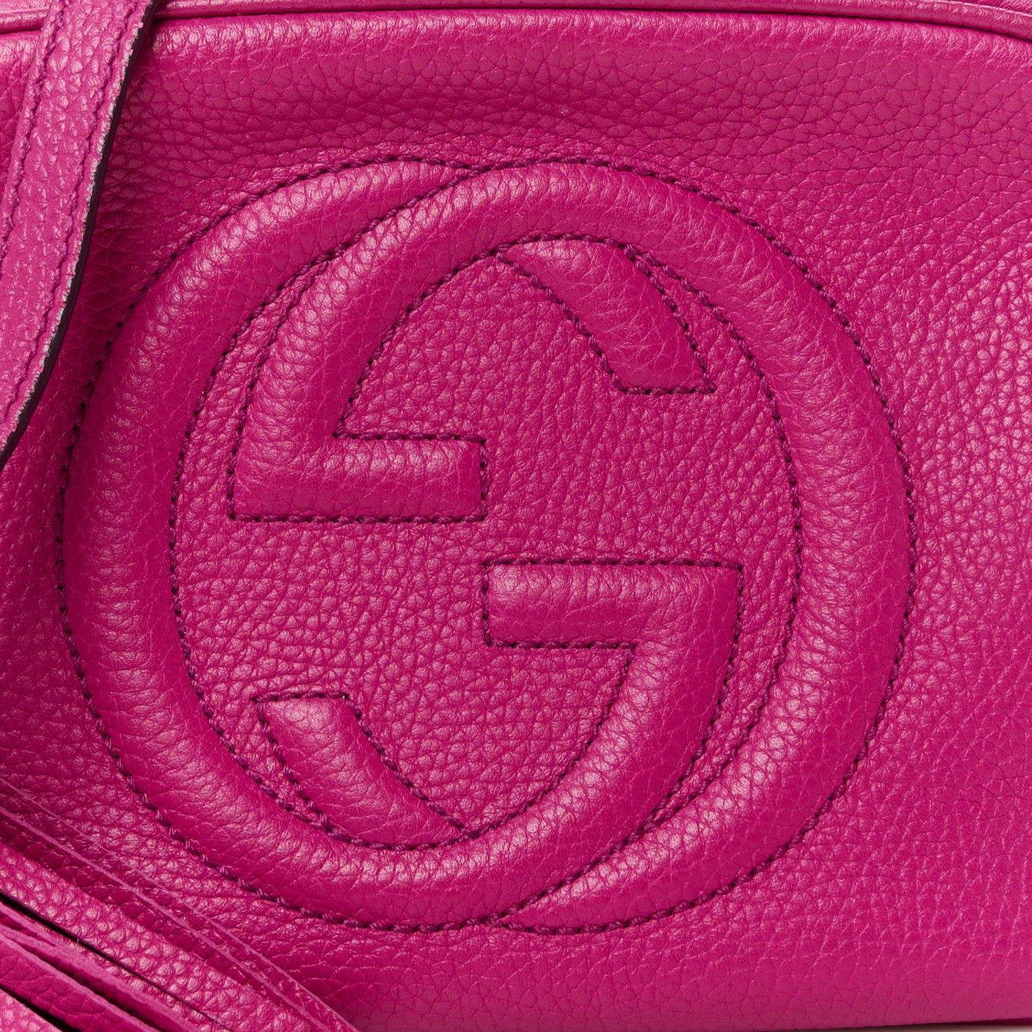 Gucci Cellrius Calfskin Small Soho Disco Bag Bright Bouganville 9 of 11