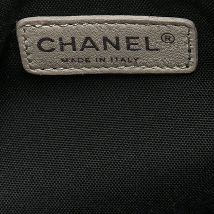 Chanel Metallic Caviar Quilted Timeless CC Shopping Tote Dark Grey 5 of 9