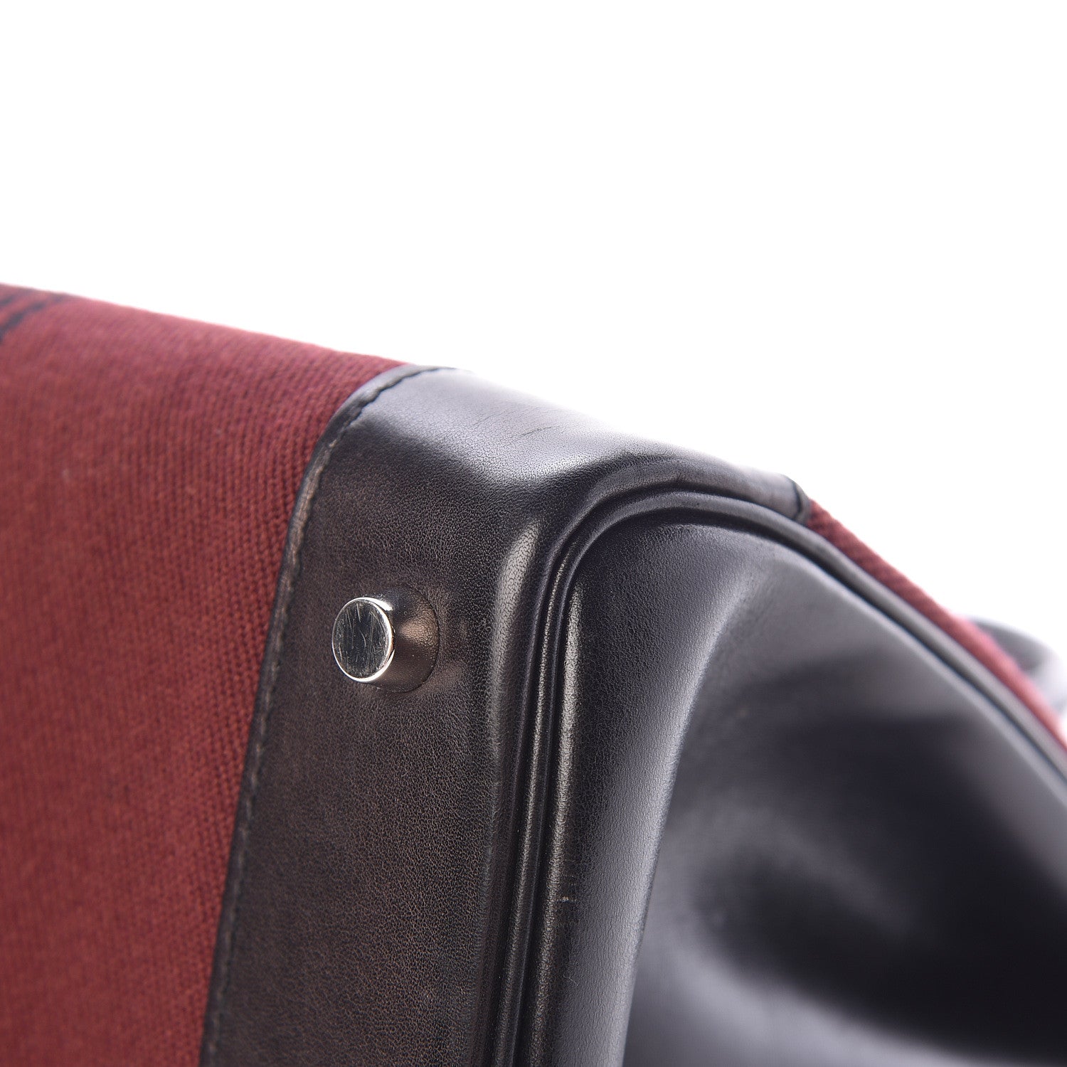 Hermes Toile Box Potamus Birkin 35 Black Rouge H 14 of 19