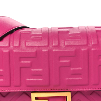 Fendi Nappa FF 1974 Embossed Baguette Ciclamino Pilar 8 of 10