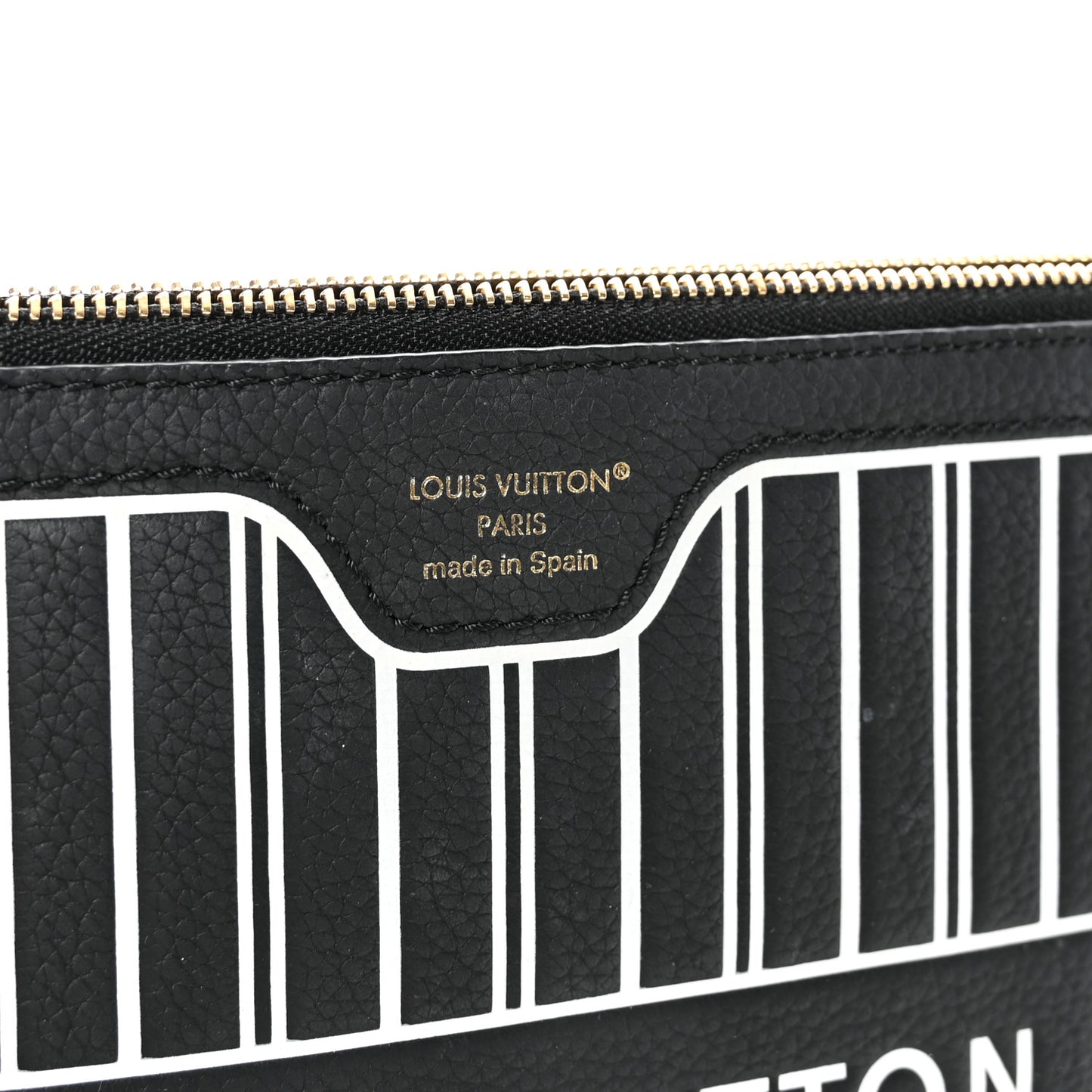 Calfskin Neverfull Inside Out MM Pochette Black
