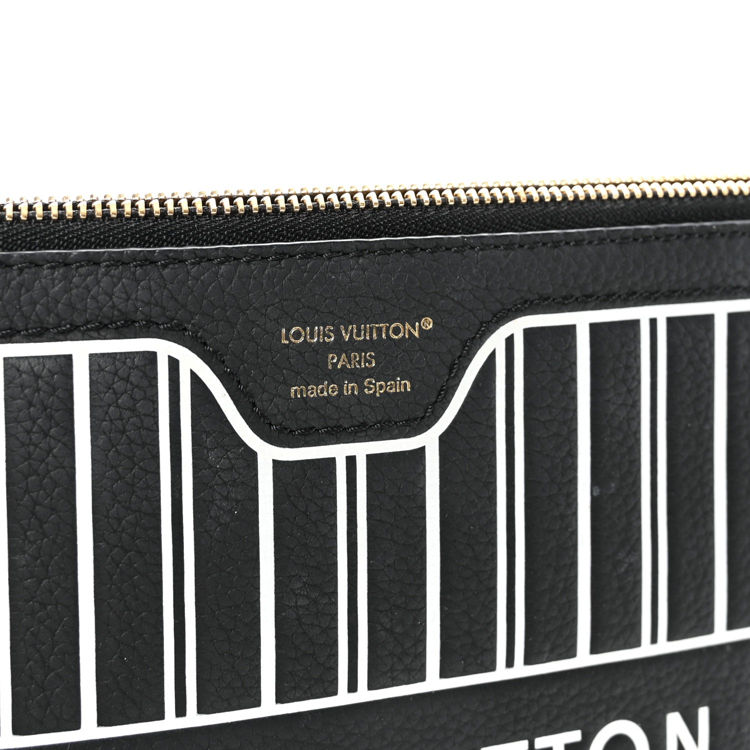Louis Vuitton Calfskin Neverfull Inside Out MM Pochette Black 6 of 6