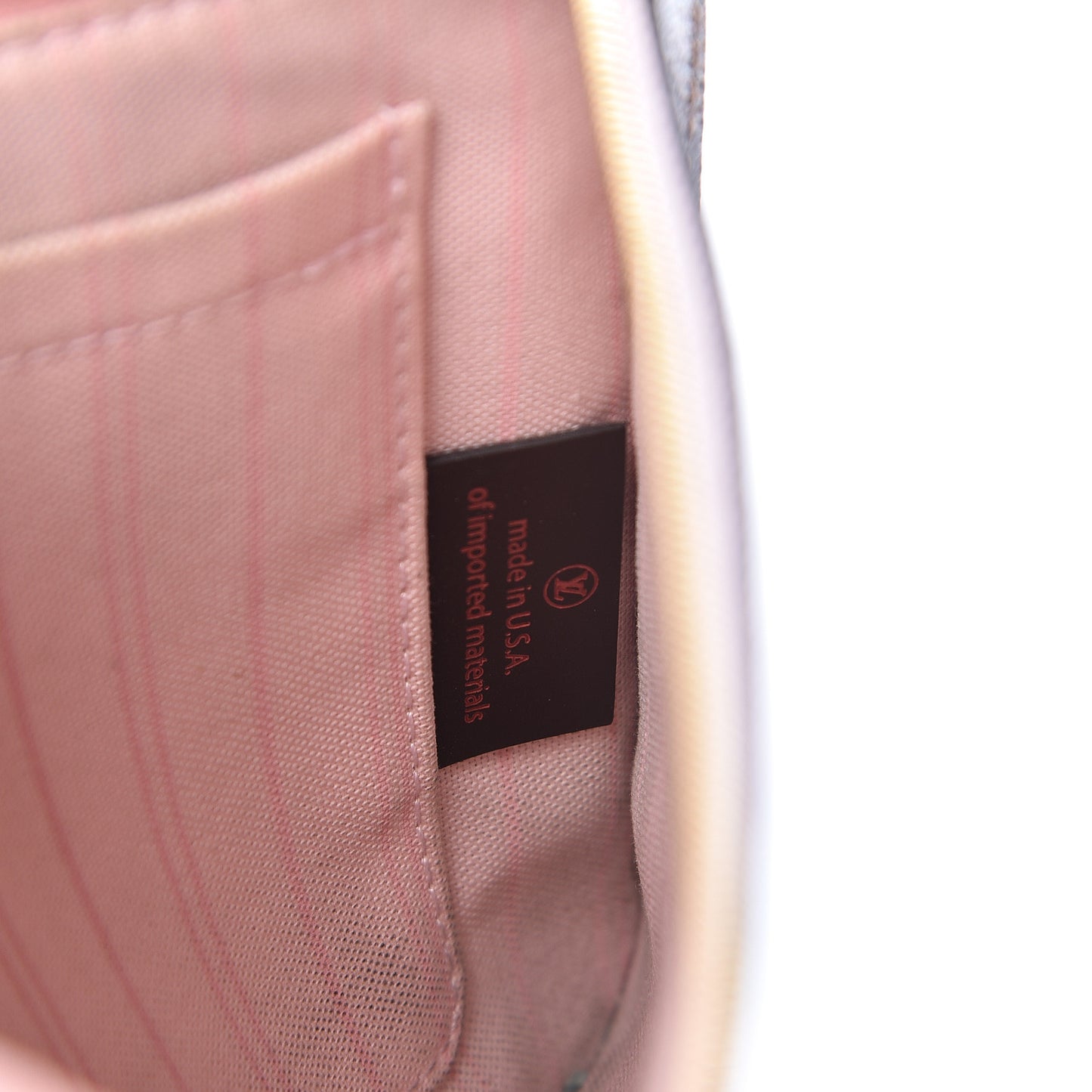 Damier Ebene Neverfull MM GM Pochette Rose Ballerine