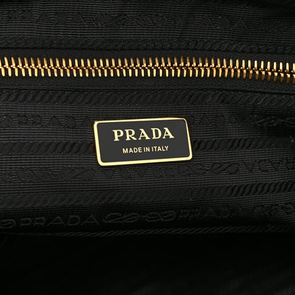 Prada Re-Nylon Impunturato Saffiano Triangle Stitched Re-Edition 1995 Chaine Large Shoulder Bag Black 6 of 10