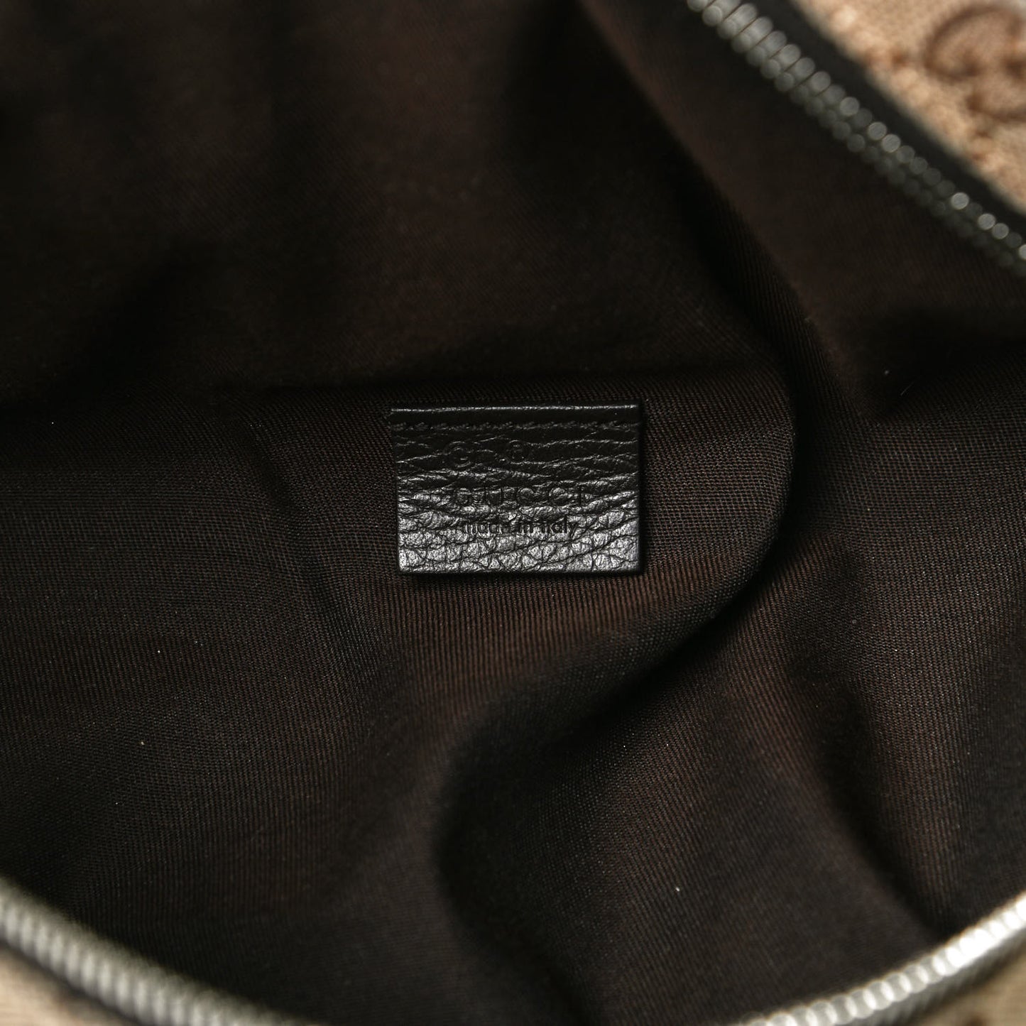 Monogram Dollar Calfskin Waist Pouch Beige Ebony Testa di Moro Marrone Scuro