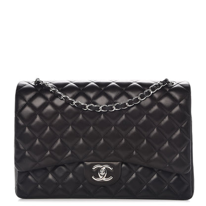 Chanel Lambskin Quilted Maxi Double Flap Black 1 of 8