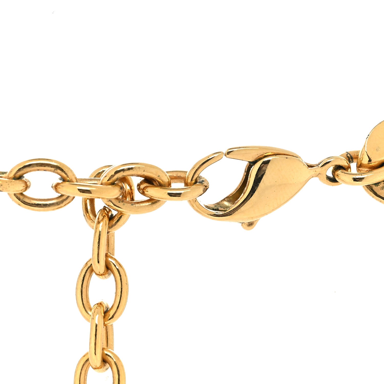 Christian Dior Metal Danseuse Etoile Chain Choker Necklace Gold 4 of 5