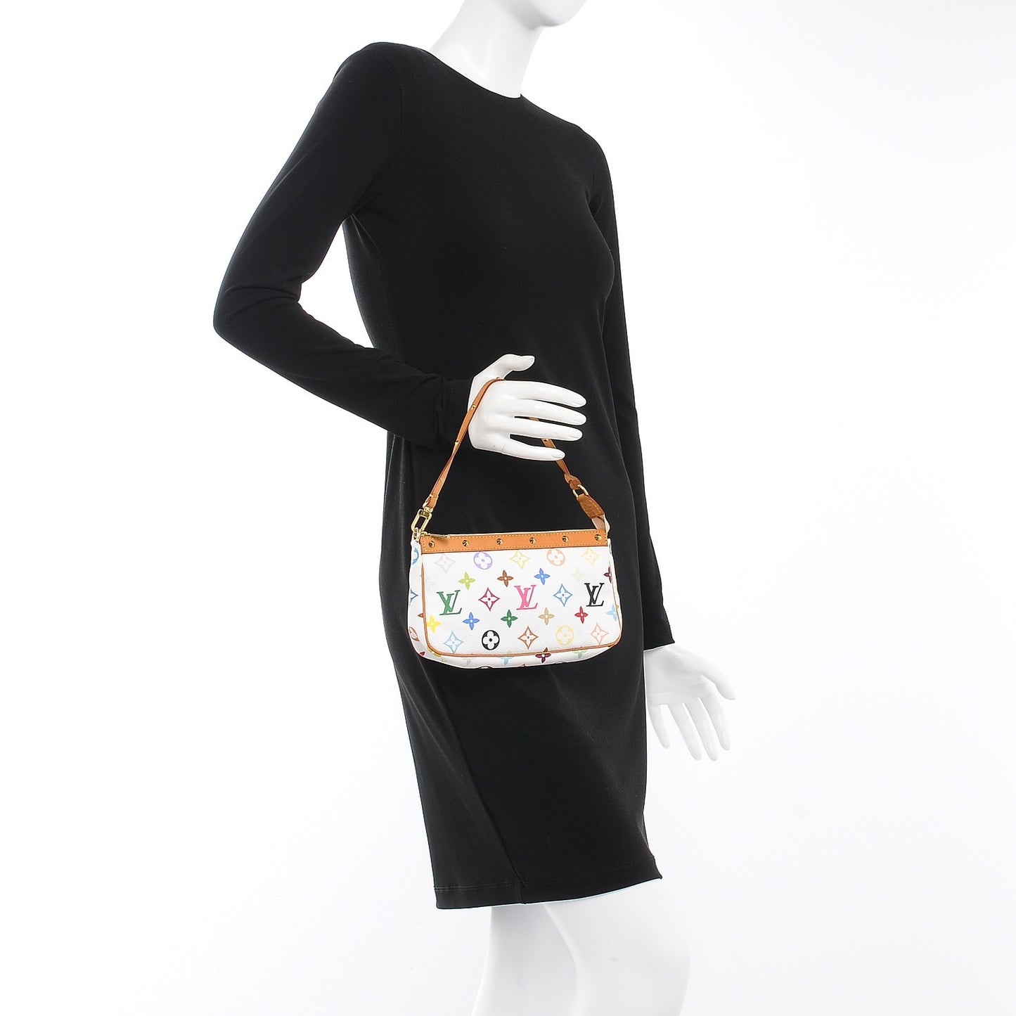 Monogram Multicolor Pochette Accessories White