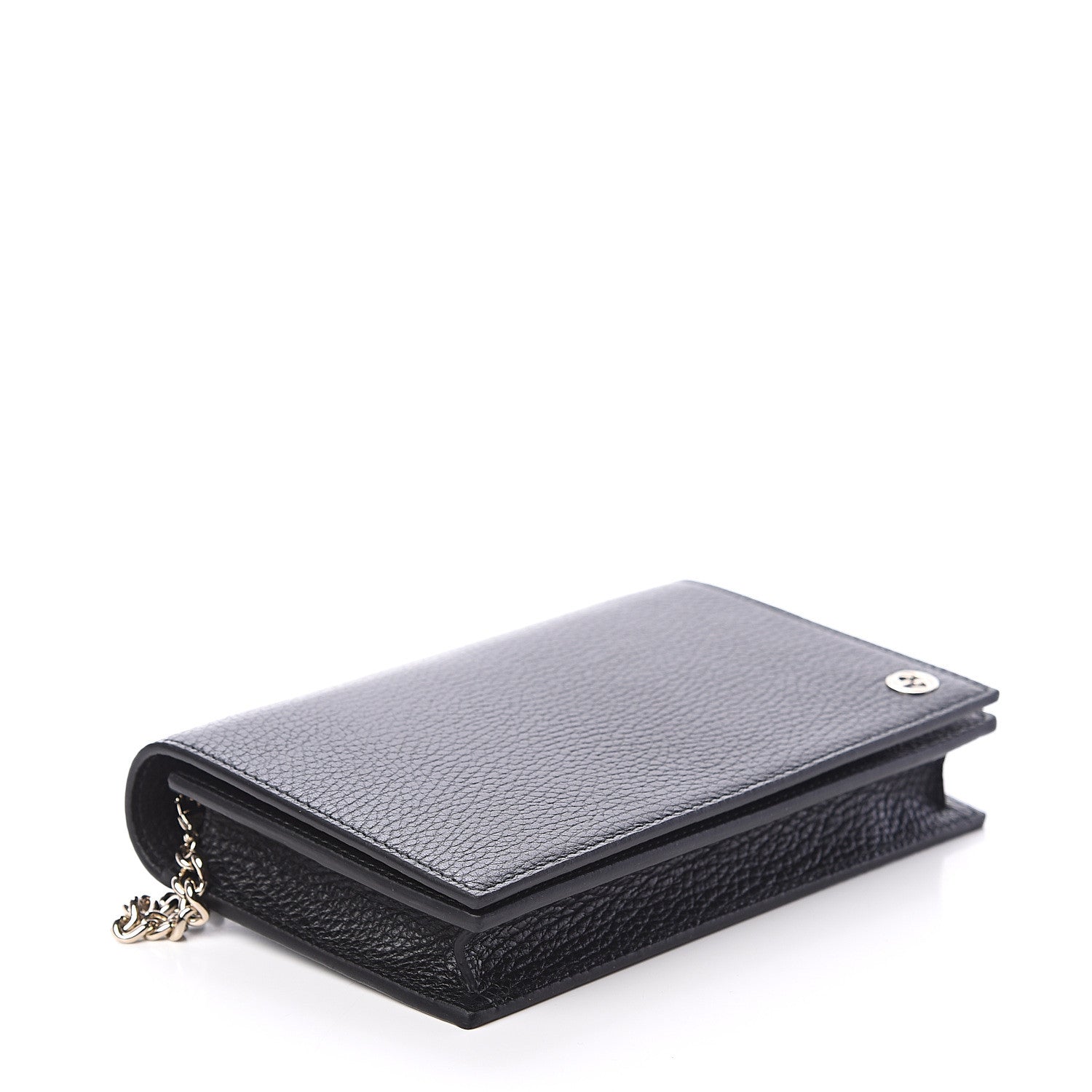 Gucci Dollar Calfskin Medium Betty Chain Wallet Black 3 of 7