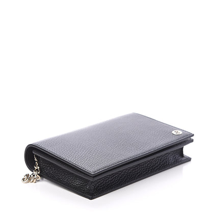 Gucci Dollar Calfskin Medium Betty Chain Wallet Black 3 of 7