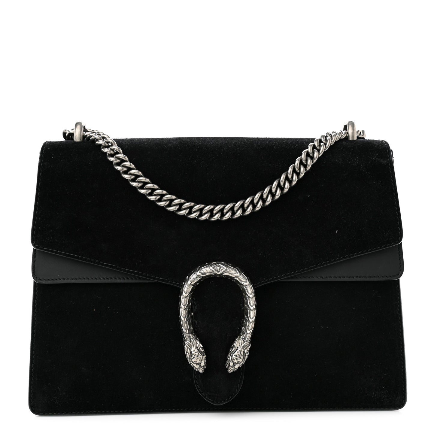 Suede Medium Dionysus Shoulder Bag Black