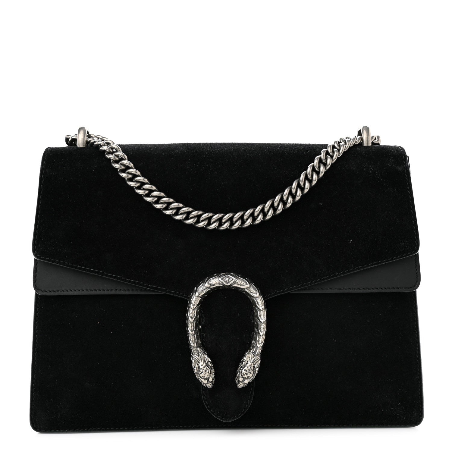 Gucci Suede Medium Dionysus Shoulder Bag Black 1 of 14